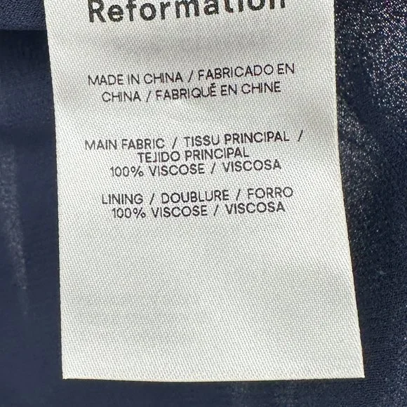 Reformation Winslow Maxi Evening WrapNavy Blue Dress - Picture 8 of 11